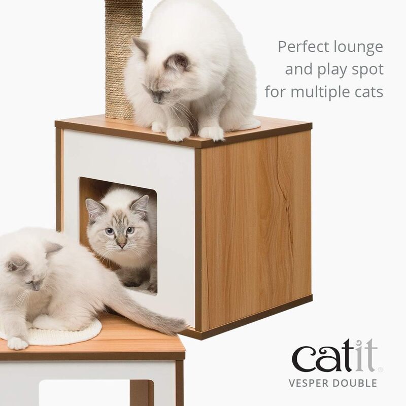 Premium Cat Furniture V Double Walnut